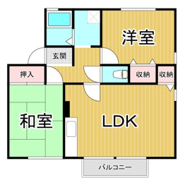 ハイツ南花屋敷の間取り
