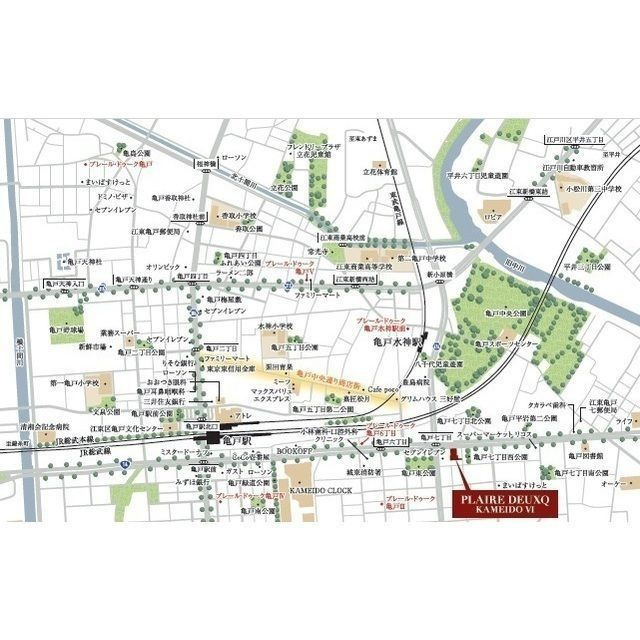 プレール・ドゥーク亀戸Ⅵの地図