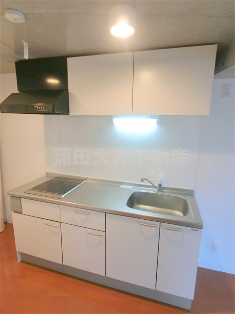 FRレジデンス大森町のキッチン|調理スペースのしっかりある大きめな2口IHのシステムキッチン