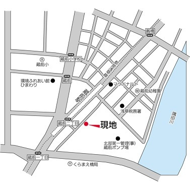 オーキッドレジデンス蔵前Ⅱの地図