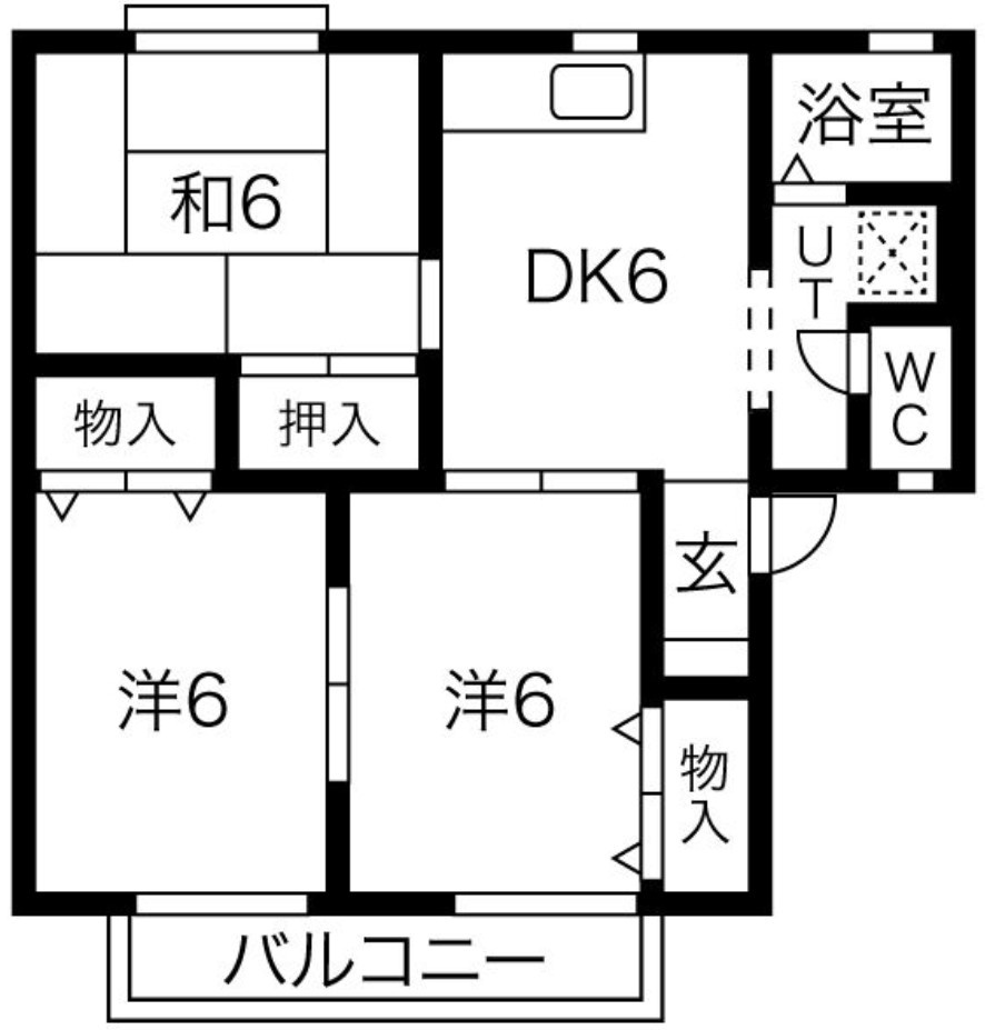 ヴィラージュN　Ⅱ棟の間取り