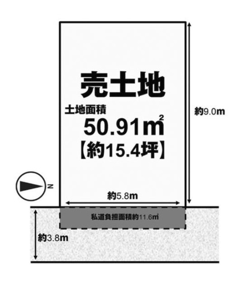 【土地図】 | 嵐山山ノ下町　建築条件無し売土地