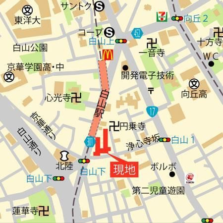 朝日白山マンションの地図
