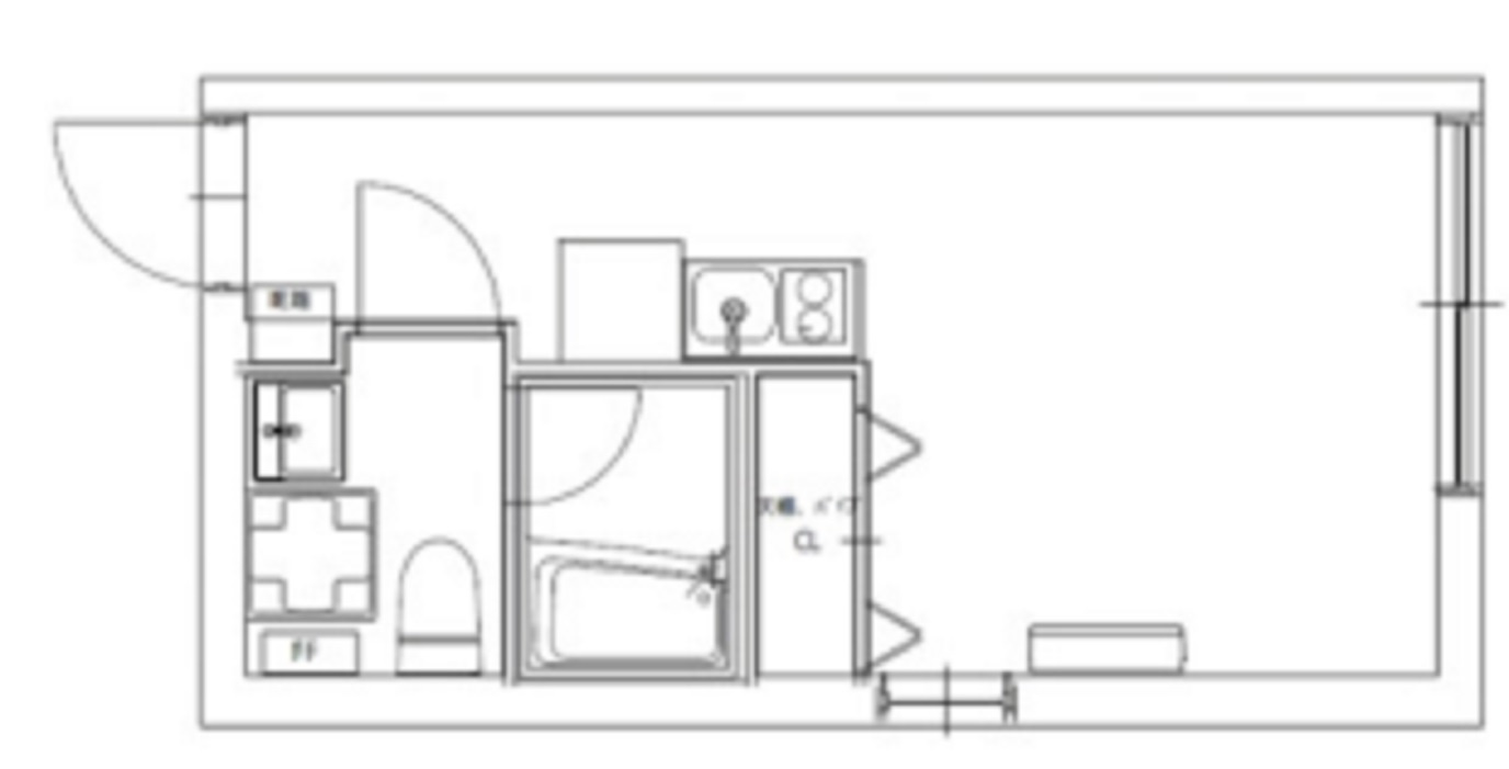 Ludens大鳥居Ⅱルーデンス大鳥居Ⅱの間取り|南向き角部屋の1Rバストイレ別独立洗面台！