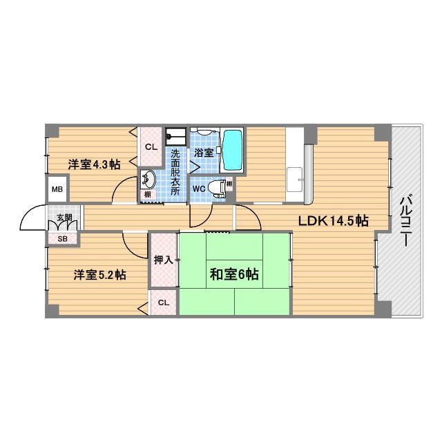 ストリームサイド甲子園の間取り