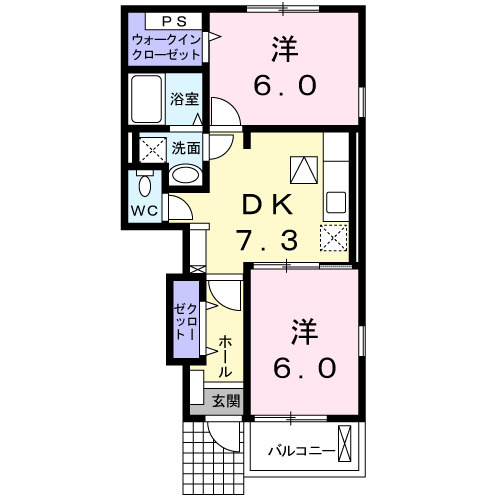 セントラル　アンジュⅠの間取り