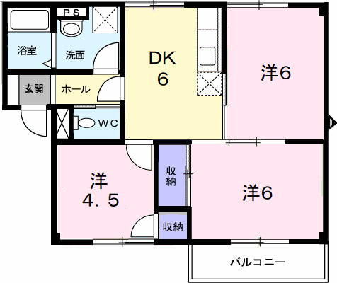 プラドール浜田の間取り