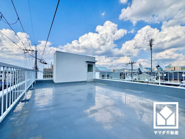 宇治市開町のバルコニー