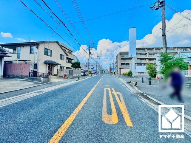 宇治市開町の前面道路含む現地写真