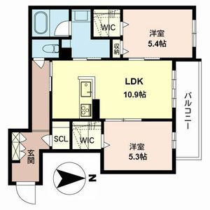 グレイスカーサ三国ヶ丘の間取り