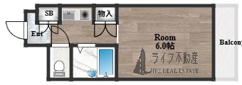 エムロード玉造の間取り