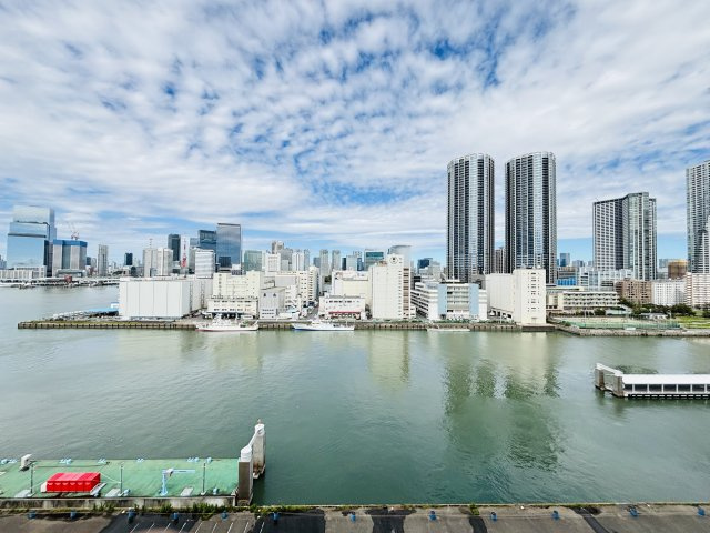 視界を遮るものがなく朝潮運河・東京タワーを望む開放的な眺望です