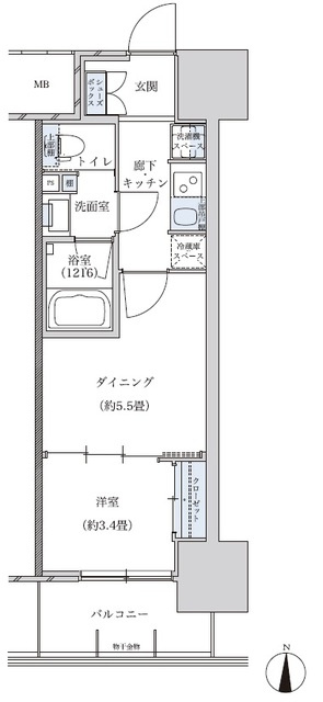 パークアクシス名古屋山王の間取り