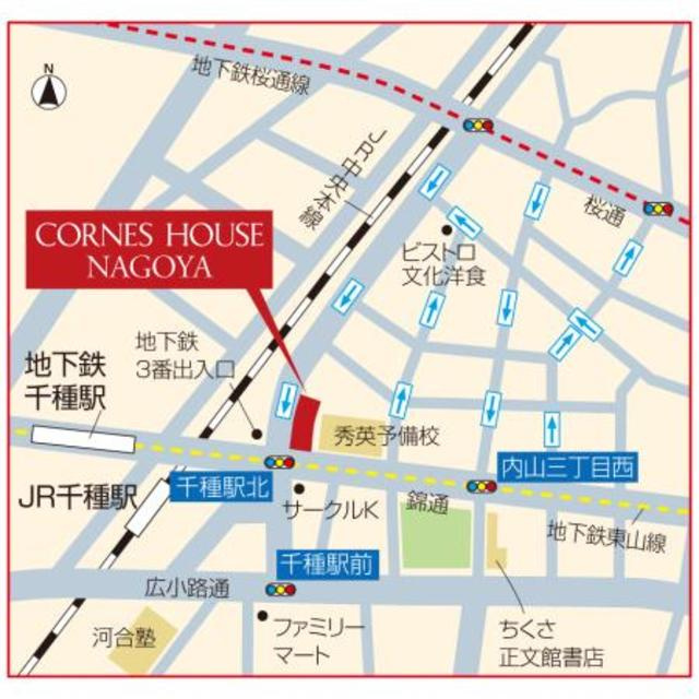 ＣＯＲＮＥＳ　ＨＯＵＳＥ　ＮＡＧＯＹＡの地図