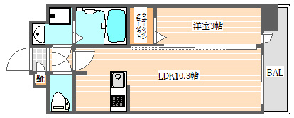 グランフォーレ博多駅プレミアの間取り|使いやすい間取りです。