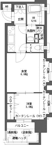 アクタス博多Ｖタワー(アクタス博多ブイタワー)の間取り|使いやすい間取りです。