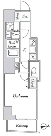 エシッド市谷薬王寺の間取り