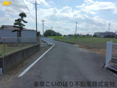 【前面道路含む現地写真】 | 加須市南大桑農地