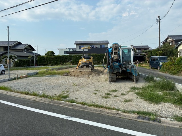 【外観】 | 浜松市中央区江之島町 新築建売 2号棟 | 現在建築中の外観画像です。ご内覧は同じメーカーの完成物件へご案内いたしますので、いつでもご相談ください！