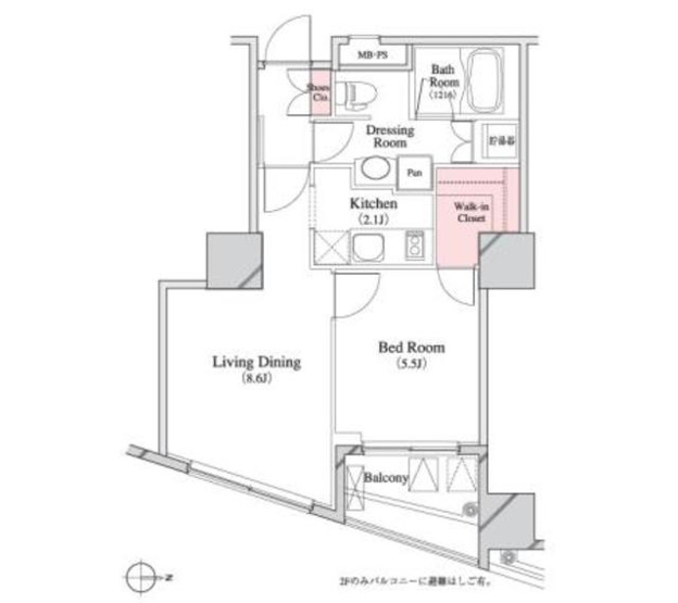 【間取り】 | パークキューブ八丁堀