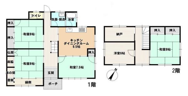 生駒郡平群町若井　一戸建の間取り