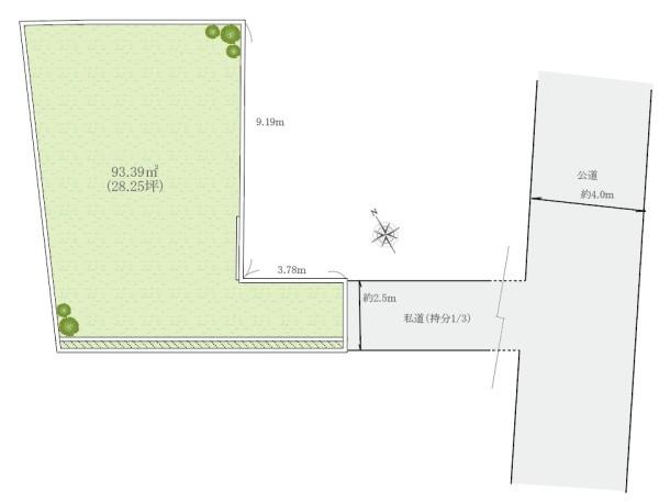 横浜市港北区日吉１丁目の売地の土地図