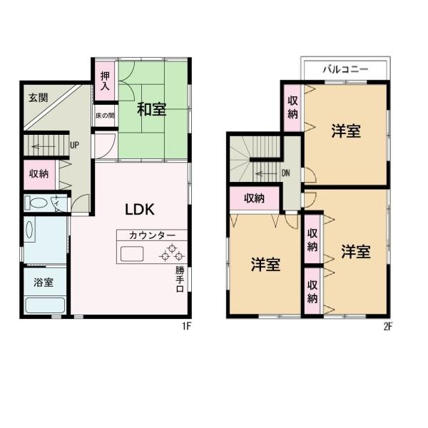 和歌山市紀三井寺　中古戸建の間取り