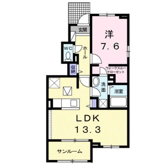 【間取り】 | ブライト　スクエア３　Ａ
