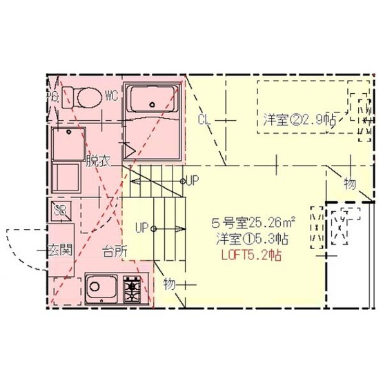 【間取り】 | ハーモニーテラス伝馬Ⅲ