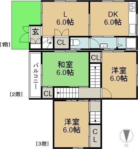 戸建て(須磨区戎町5-3-3)の間取り