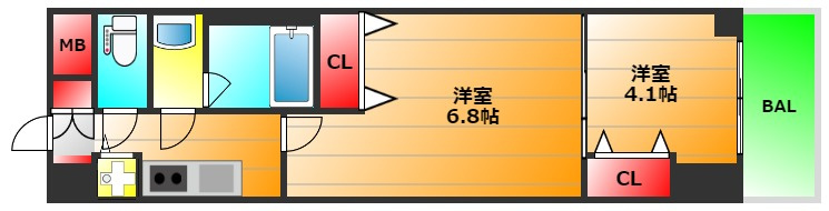 スプランディッド堀江の間取り|現状有姿