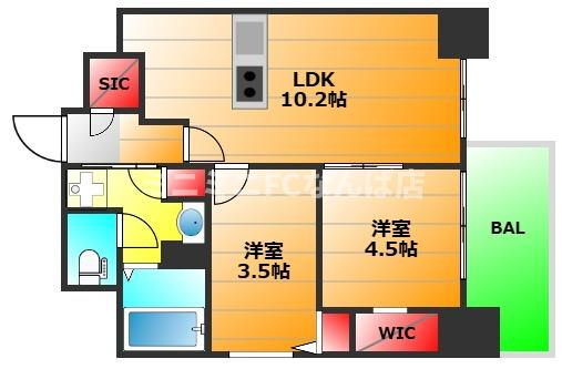 ルフォンプログレ新町の間取り|現状有姿