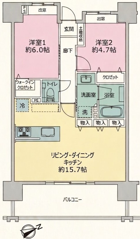 レーヴグランディ東浜Sea＆Parkの間取り