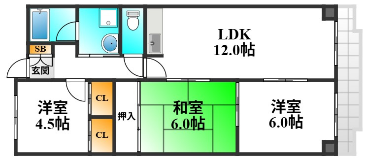 ラルゴ久宝寺の間取り