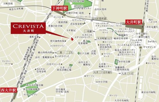 【地図】クレヴィスタ大井町