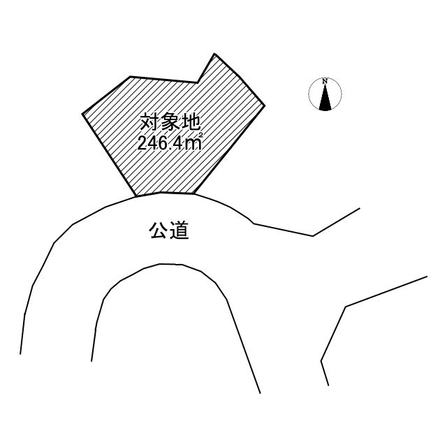 富田町坦ノ腰　解体更地渡し　住宅用地の土地図