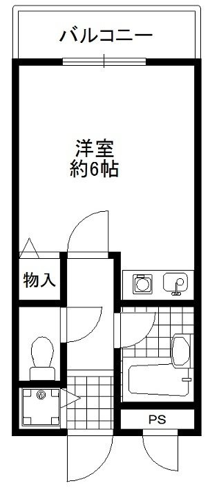 神戸市灘区桜口町２丁目の賃貸マンションの間取り