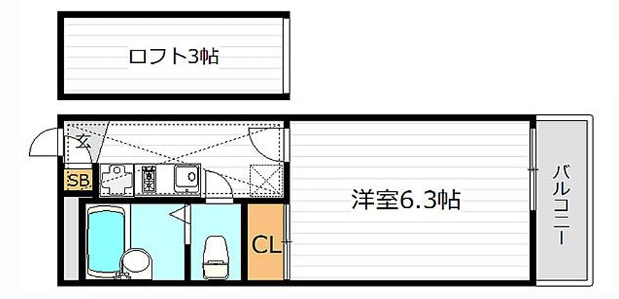 Espacio御幣島の間取り
