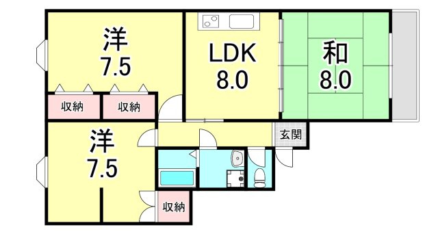 フジマンション(道意町)の間取り