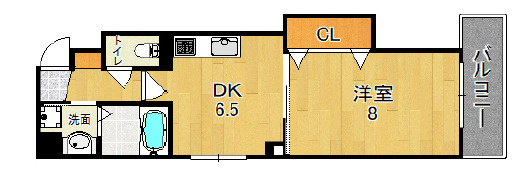 カシェット本町橋の間取り