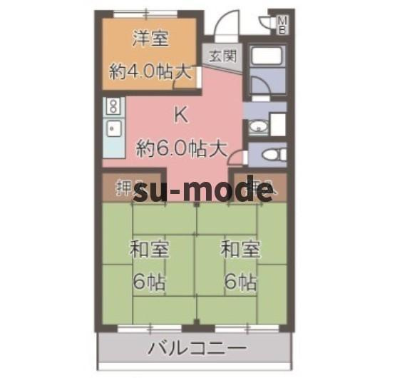 【間取り】 | グリーンハイツ正雀