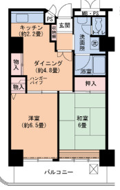 UR武庫川 12号棟の間取り