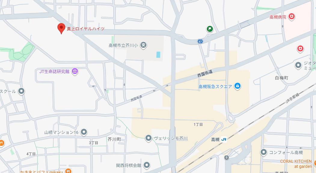 真上ロイヤルハイツの地図