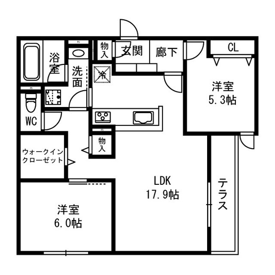 【間取り】 | D-residence西野B棟
