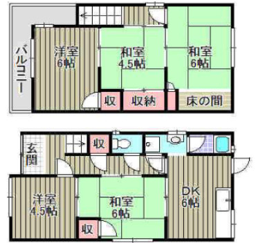 北豊中町１丁目戸建の間取り