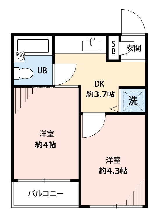 スカイコート西新井の間取り