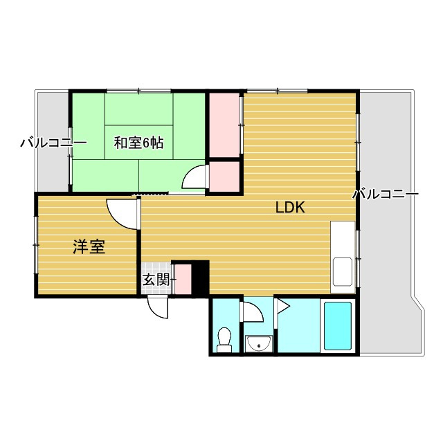 コーポ緑地の間取り