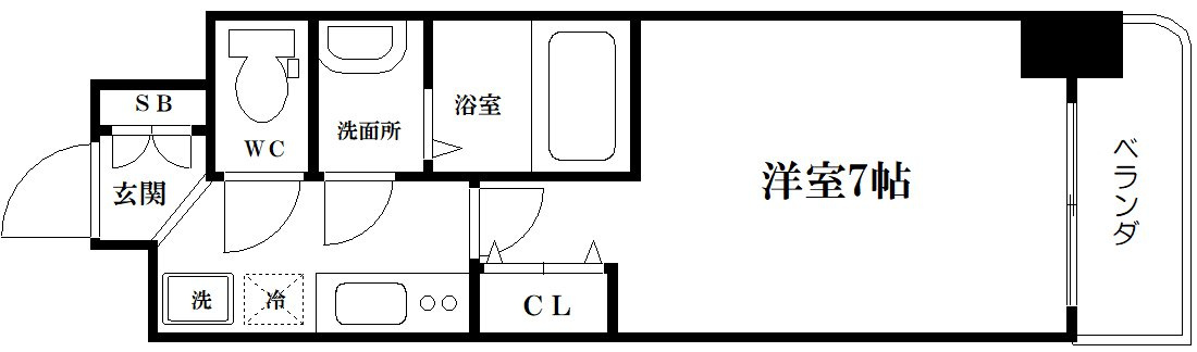 Luxe西長堀の間取り