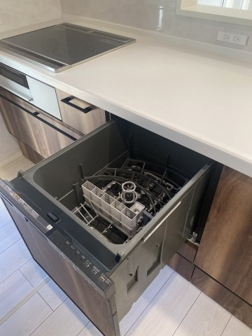 タマタウン吉備津 １号地のキッチン|食器洗浄乾燥機付きです