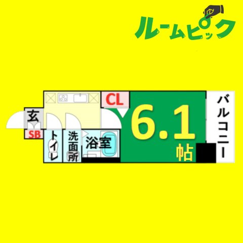 プレサンス桜山駅前アフォード　名古屋市賃貸　仲介手数料無料の間取り